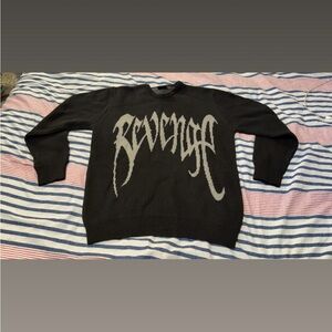 Revenge Knit arch logo Sweater Sz M
